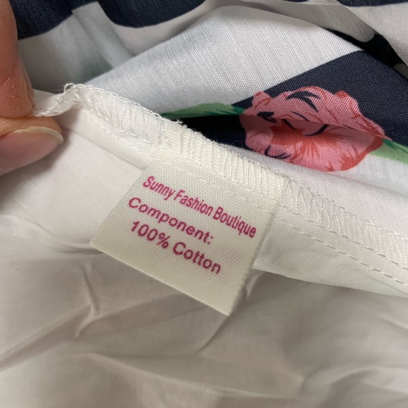 NEW B06 Sunny Fashion floral roses and stripes Girl's Dress - Picture 8 of 10